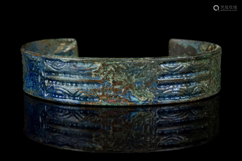 VIKING BRONZE DECORATED BRACELET