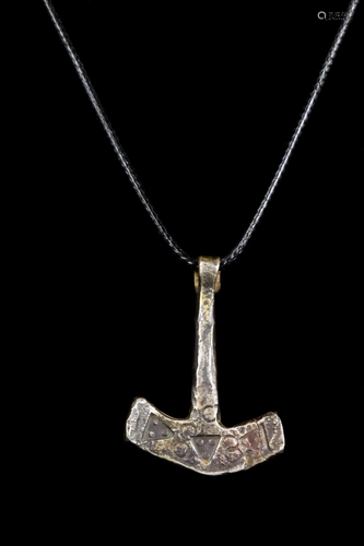 VIKING GILDED BRONZE THOR'S HAMMER