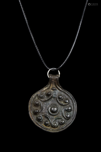 VIKING ERA BRONZE ASTROLOGICAL PENDANT