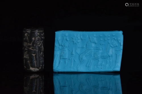 WESTERN ASIATIC HAEMATITE CYLINDER SEAL