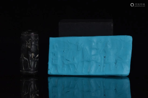 WESTERN ASIATIC HAEMATITE CYLINDER SEAL