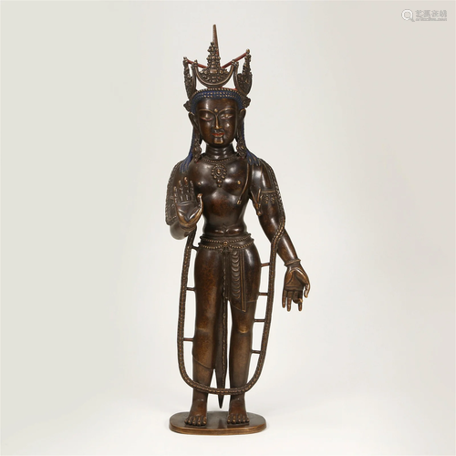 Qing Dynasty, Copper Standing Buddha Statue