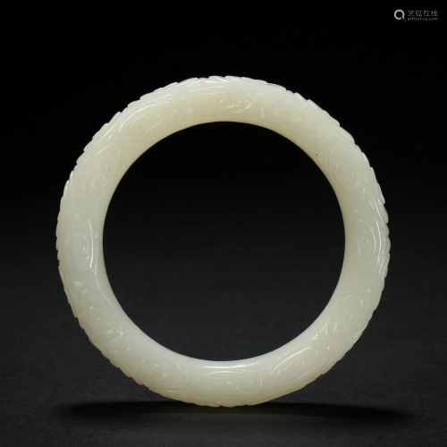 Qing Dynasty,Hetian Jade Bracelet