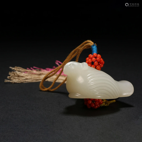 Qing Dynasty,Hetian Jade Bird