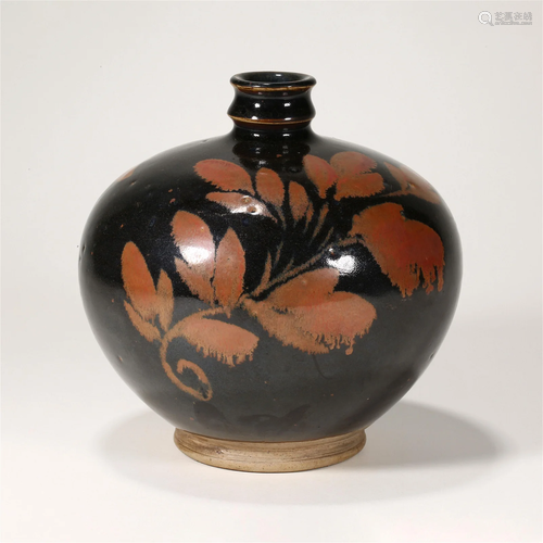 Song Dynasty,Jizhou Kil n Leaf Bottle