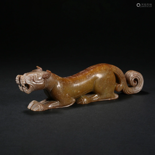 Han Dynasty, Hetian Jade Tiger Charm