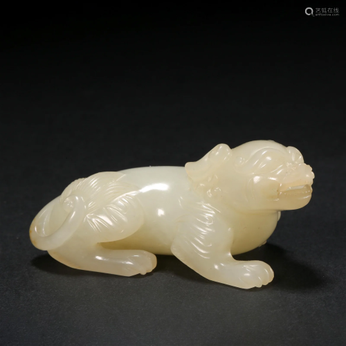 Qing Dynasty,Hetian Jade Beast