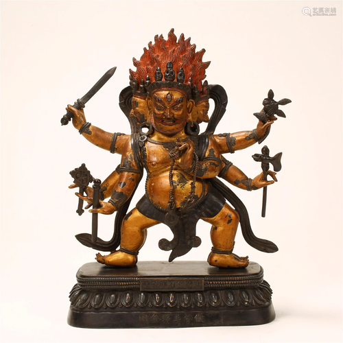 Qing Dynasty,Six-Grade Buddha Building Iron Pipe Hand Vajra