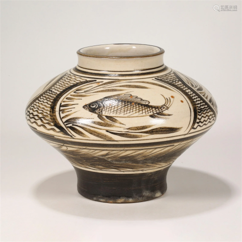 Song Dynasty, Cizhou Kiln Fish Pattern Jar