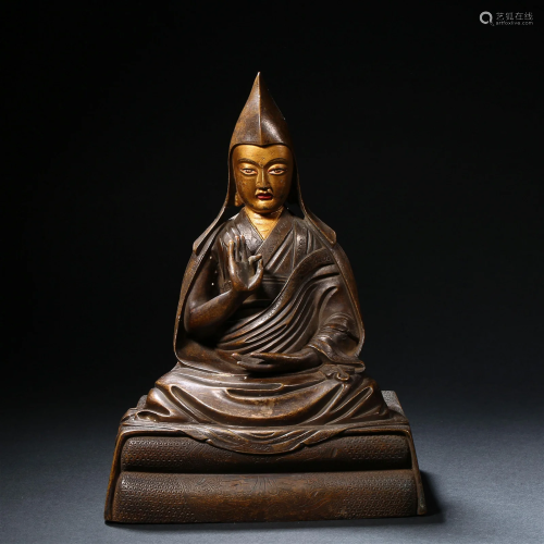 Qing Dynasty,Copper Tsongkhapa Statue