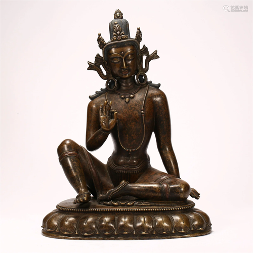 Qing Dynasty,Copper Buddha Statue