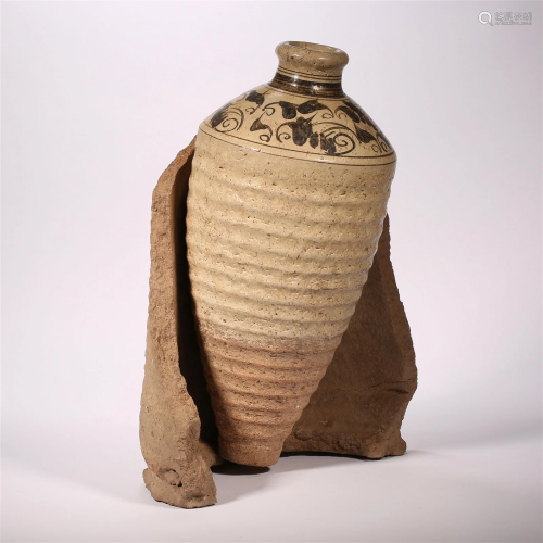 Song Dynasty, Cizhou Kiln Prunus Vase