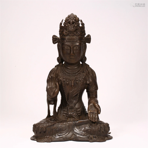 Qing Dynasty, Copper Buddha Statue