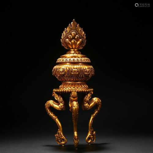 Qing Dynasty, Gilt Stupa