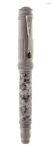 MONTBLANC “SCIPIONE BORGHESE” FOUNTAIN PEN.Resin and silver ...