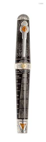 MONTEGRAPPA ALCHEMIST FOUNTAIN PEN.Resin body and sterling s...