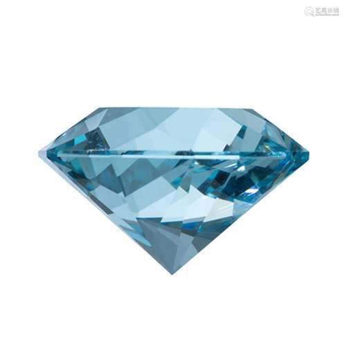 Aquamarine rectangular cushion size 12,23 cts.Colour Blue A ...