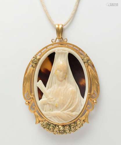 Noucentista FUSET I GRAU medal, early 20th century, in 18kt ...