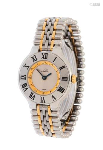 CARTIER Must 21 watch, ref.1340, PL24477, for women.In steel...