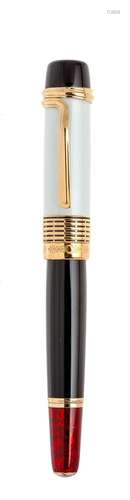 MONTBLANC FOUNTAIN PEN “LUCIANO PAVAROTTI”.Body in lacquered...