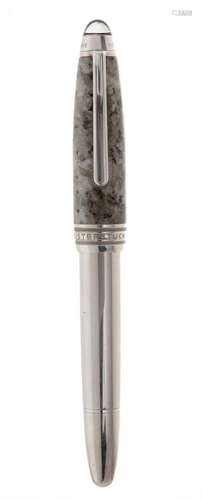 MONTBLANC MEISTERSTÜCK “100 YEARS” FOUNTAIN PEN.Silver and g...