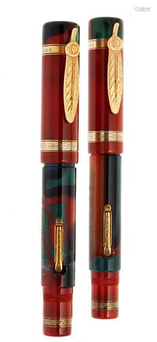 DELTA “NATIVE AMERICANS” FOUNTAIN PEN.Resin body.18 Kt gold ...