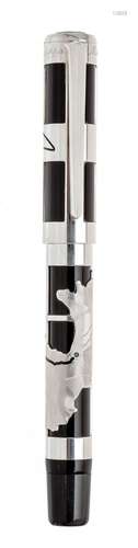 MONTEGRAPPA “PAULO COELHO” FOUNTAIN PEN.Body in black resin ...