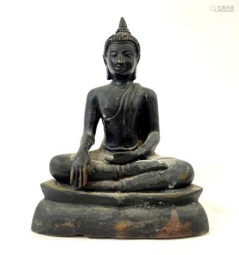 A Khmer Figure of a Seated Buddha