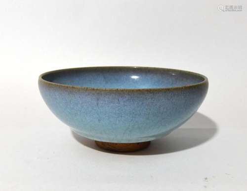 A Chinese Jun Type Bowl with Purple Splashes