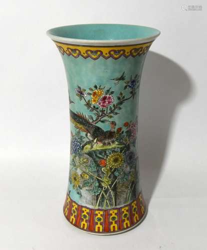 A Chinese Porcelain Vase Decorated with Birds & Flowers ...