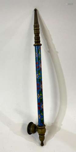 A Chinese Cloisonne Opium Pipe