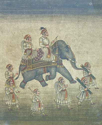 Mughal School , India (20th Century), The Procession, Waterc...