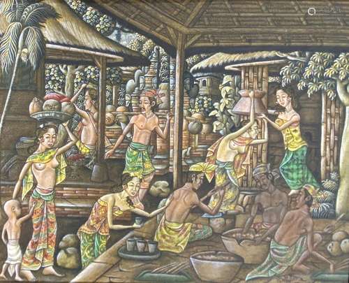 I Wayan Sadia, Bali/Indonesia (b.c.1939/40), Preparing Cocon...