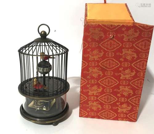 A Chinese Bird Cage Clock