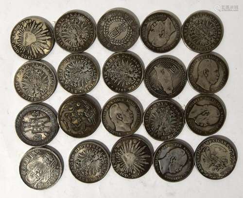 Twenty Chinese & European Facsimile Silver Colour Metal ...