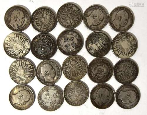 Twenty Chinese & European Facsimile Silver Colour Metal ...