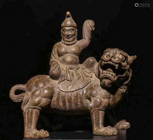 CHINESE YUHU PEOPLE TAME LION, TANG DYNASTY