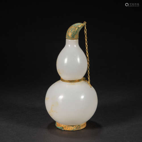 CHINESE GLASS GOURD BOTTLE, LIAO DYNASTY