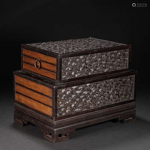 CHINESE ROSEWOOD BOX, QING DYNASTY