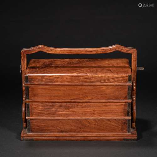 CHINESE ROSEWOOD SUITCASE, QING DYNASTY