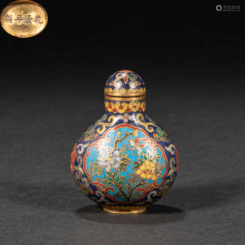CHINESE CLOISONNÉ SNUFF BOTTLE, QING DYNASTY