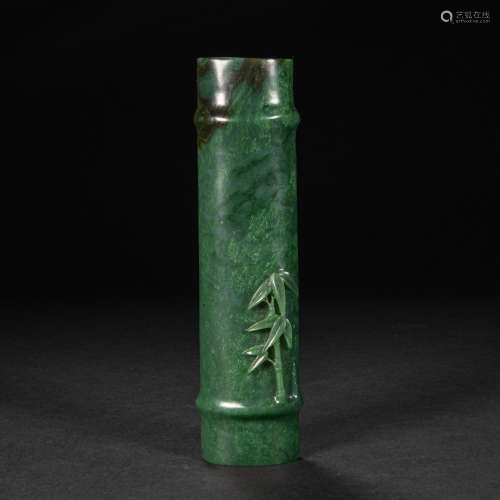CHINESE JASPER PAPERWEIGHT, QING DYNASTY