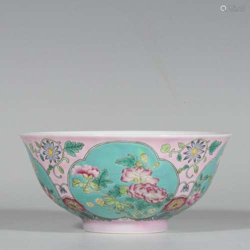 Enamel floral bowl