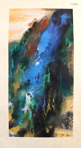 Zhang Daqian splashes colorful landscape