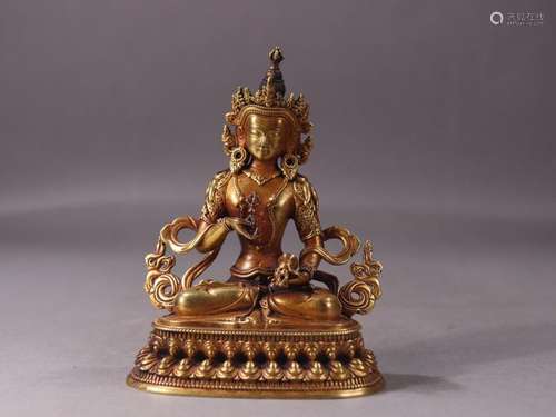 Gilt bronze statue of Guanyin