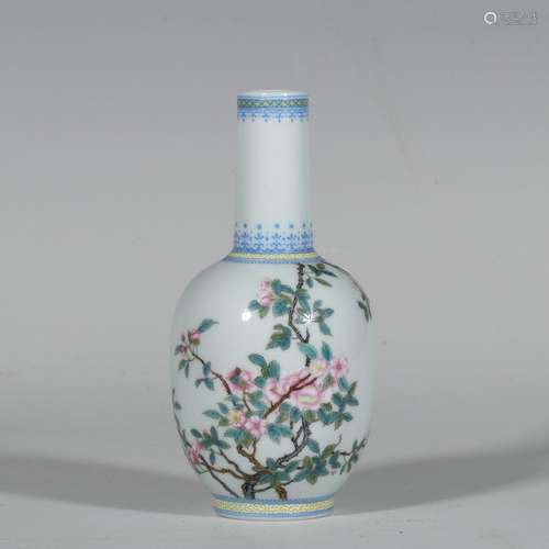 Enamel Flower Poem Vase