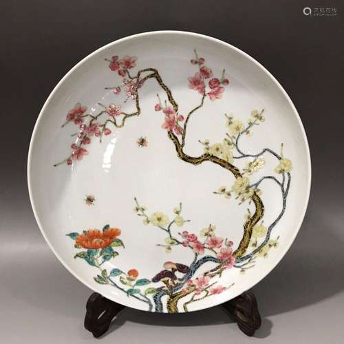 pastel over-the-branch floral plate