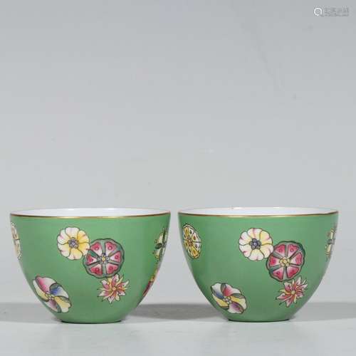 Pastel Green Ball Floral Bowl