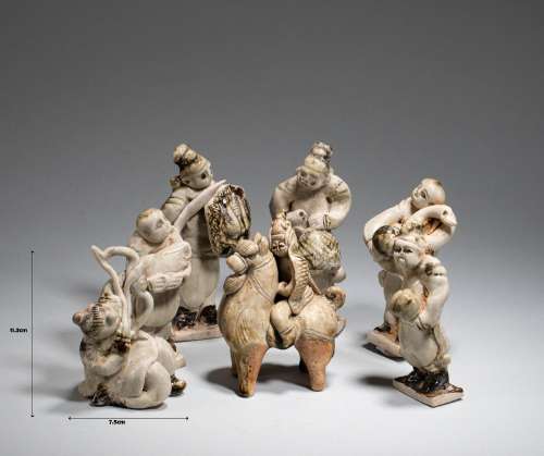 Cizhou kiln hunting figures