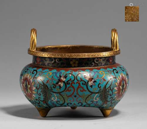Cloisonne stove in Qing Dynasty